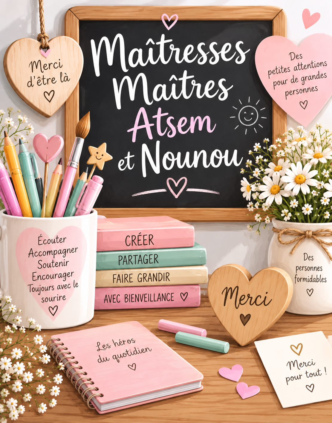 Pour les Maîtresses, Maîtres, Atsem et nounou