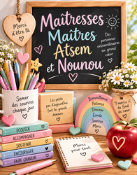 Pour les Maîtresses, Maîtres, Atsem et nounou
